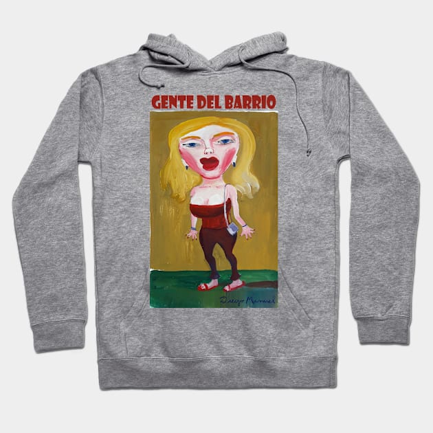 Blonde girl, people from the neighborhood Hoodie by diegomanuel